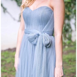 Convertible Dusty/Steele Blue Bridesmaid Dress